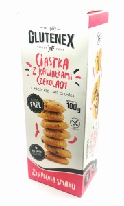 CIASTKA Z KAWAŁKAMI CZEKOLADY 100G GLUTENEX