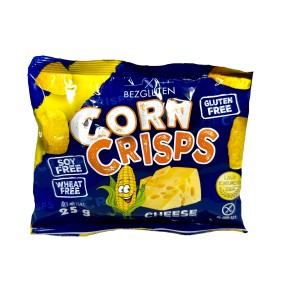 BEZGLUTENOWE PRZEKĄSKI O SMAKU SEROWYM CORN CRISPS CHEESE 25G BEZGLUTEN